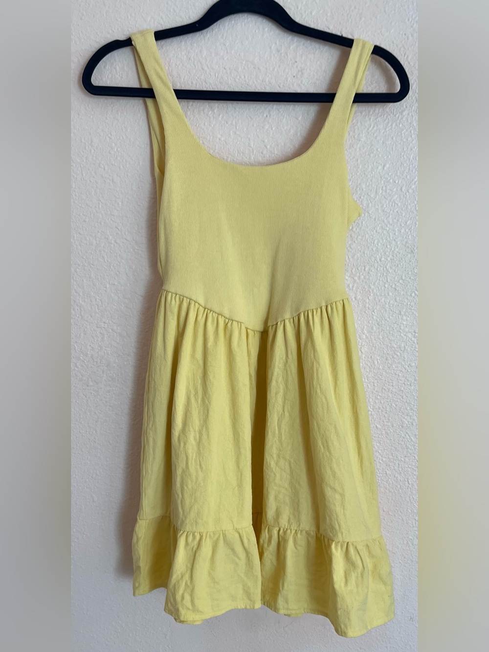 No Boundaries Yellow Smocked Mini Dress Size XS (0-2)